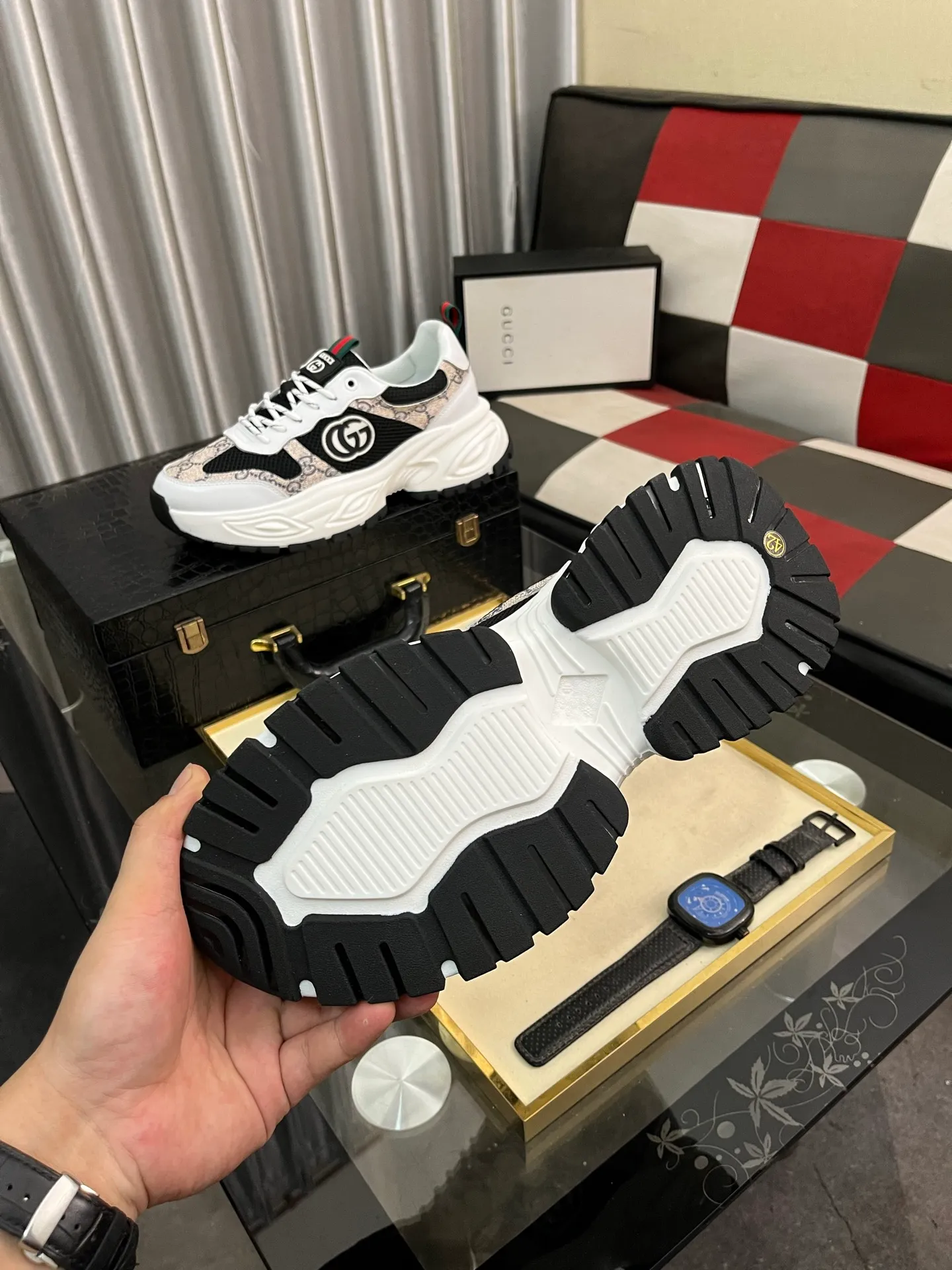 Men's Men's Shoes 💰458⌚️⌚️《GUCCI》The latest hot-selling casual shoes, top brand [seduce] luxury~purchase, top~quality. Products sold at the counter [strong] Original embossed calfskin fabric ➕ Comfortable sheepskin lining, available in 38-443️⃣ colors
